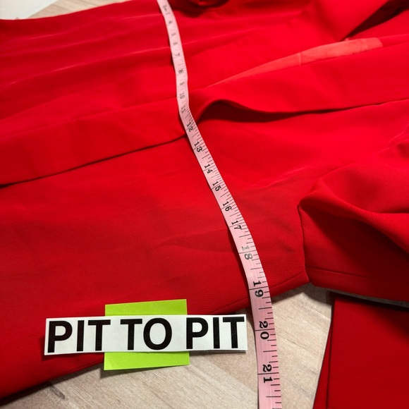 NWOT Meduim Relaxed Fit Open Red Blazer - Picture 9 of 14